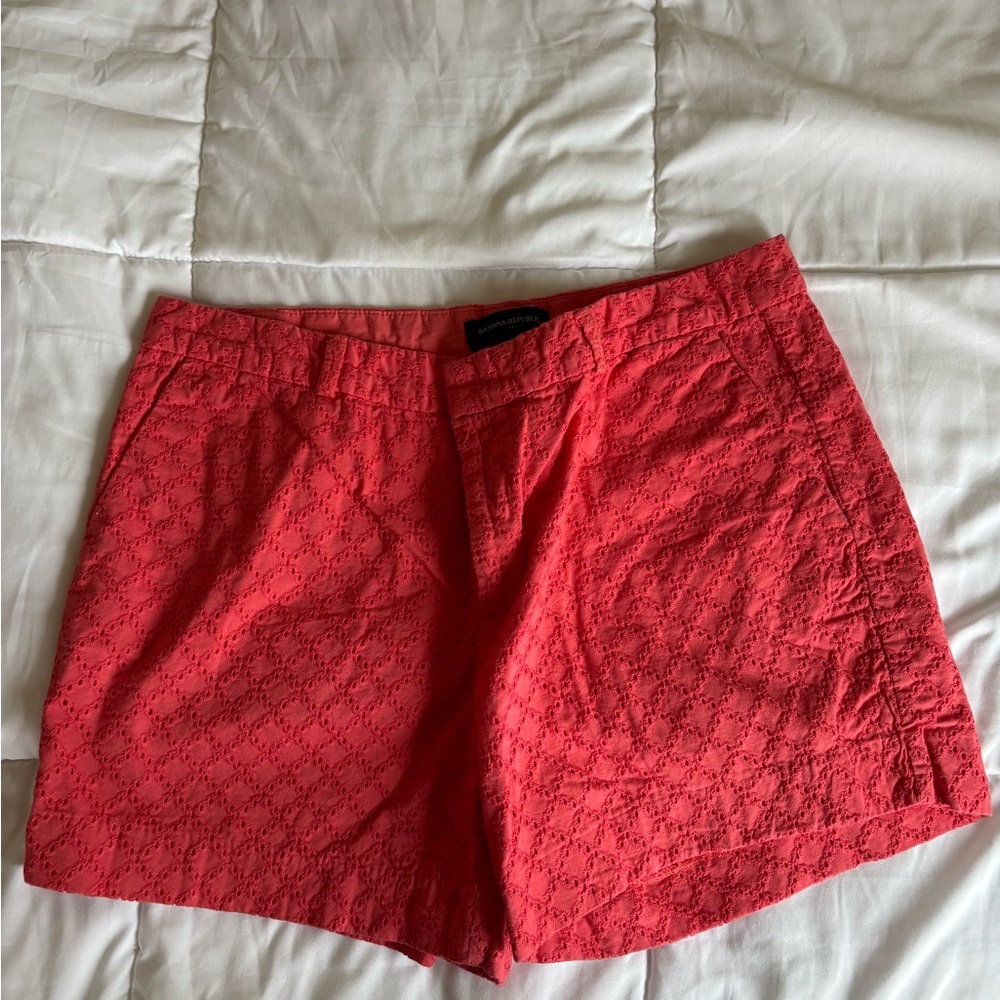 Women's Coral Eyelet Shorts